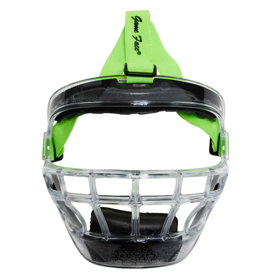 Varo Baseball Protective Large (Adult) / Clear / Lime Markwort Universal GameFace Softball Face Mask