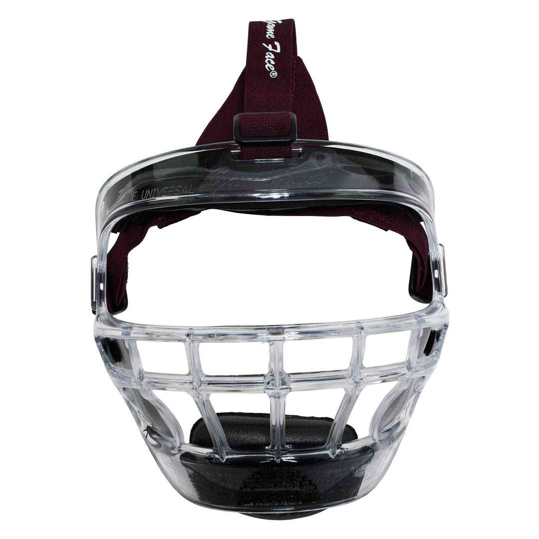 Varo Baseball Protective Large (Adult) / Clear / Maroon Markwort Universal GameFace Softball Face Mask