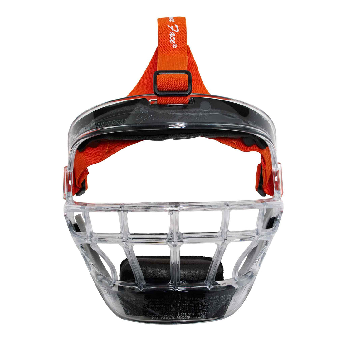 Varo Baseball Protective Large (Adult) / Clear / Orange Markwort Universal GameFace Softball Face Mask