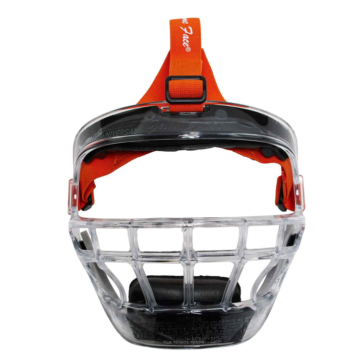 Varo Baseball Protective Large (Adult) / Clear / Orange Markwort Universal GameFace Softball Face Mask
