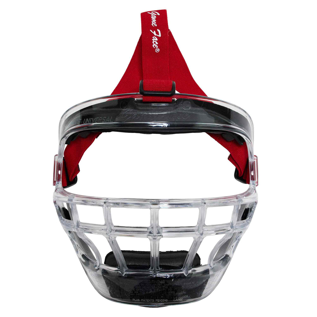 Varo Baseball Protective Large (Adult) / Clear / Scarlet Markwort Universal GameFace Softball Face Mask