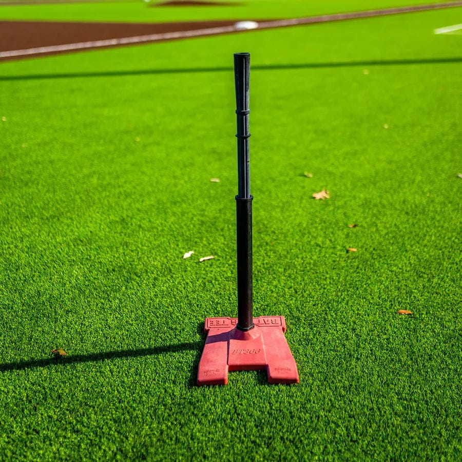 Varo Baseball Rotor System USA Pro Series Adjustable Baseball / Softball Batting Tee -  Red Base