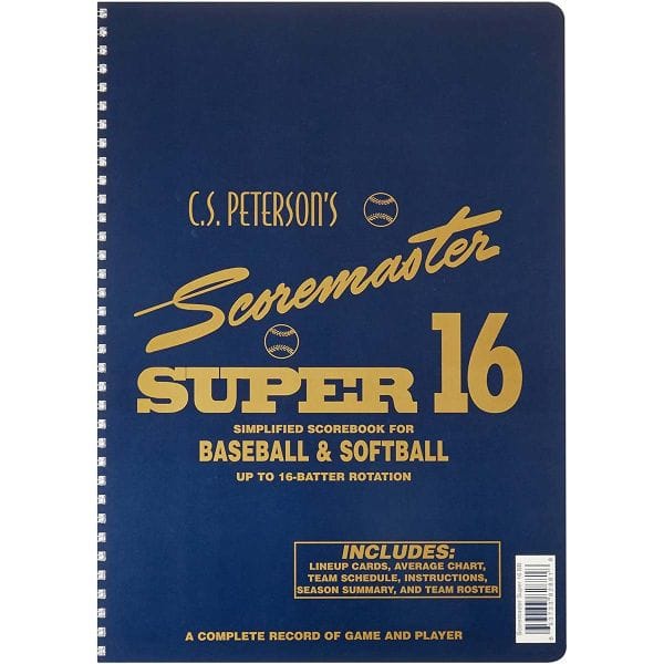 Varo Baseball Scoremaster Super 16 Baseball/Softball Scorebook