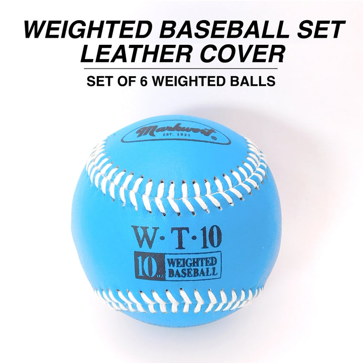 Varo Baseball Weighted Markwort 9-Inch Leather Cover Weighted Baseball Set