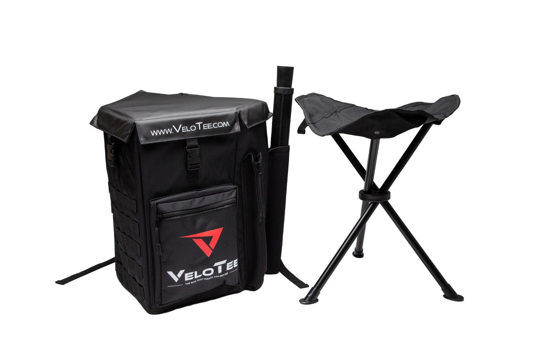 VeloTee Bat Bag Backpack Coaches Bundle: Baseball & Softball Home Plate Bat Bag Backpack (Comes with Batting Tee) | VeloTee