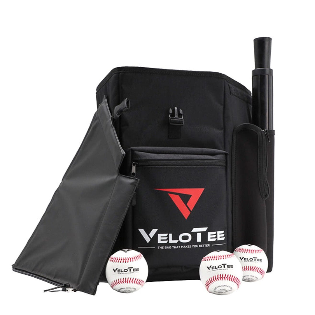 VeloTee Bat Bag Backpack Coaches Bundle: VeloTee Baseball & Softball Home Plate Bat Bag Backpack (Comes with Batting Tee)