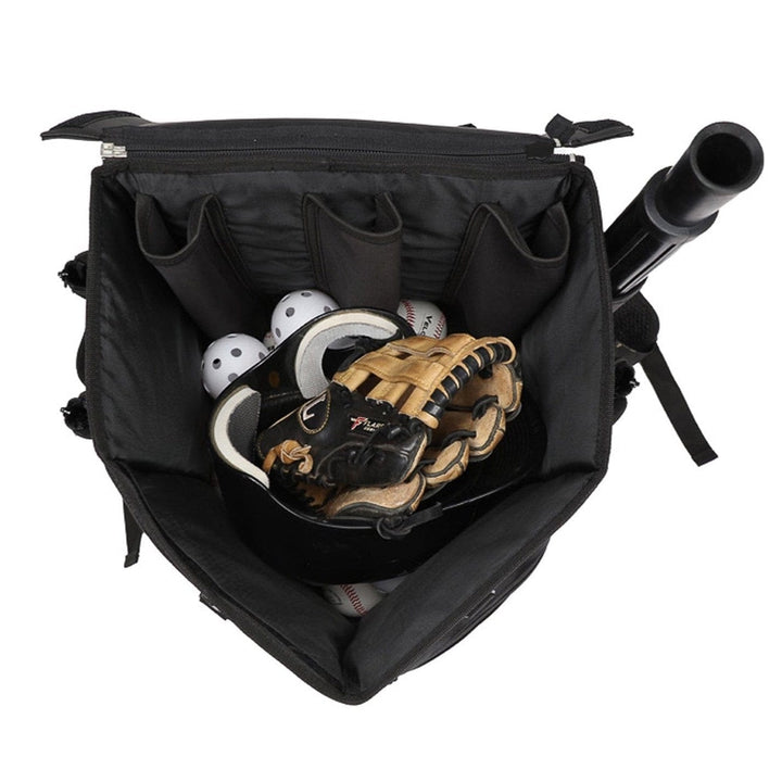 VeloTee Bat Bag Backpack Coaches Bundle: VeloTee Baseball & Softball Home Plate Bat Bag Backpack (Comes with Batting Tee)