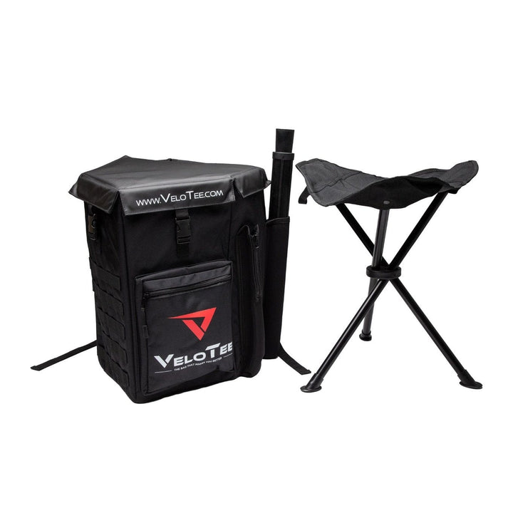 VeloTee Bat Bag Backpack Coaches Bundle: VeloTee Baseball & Softball Home Plate Bat Bag Backpack (Comes with Batting Tee)
