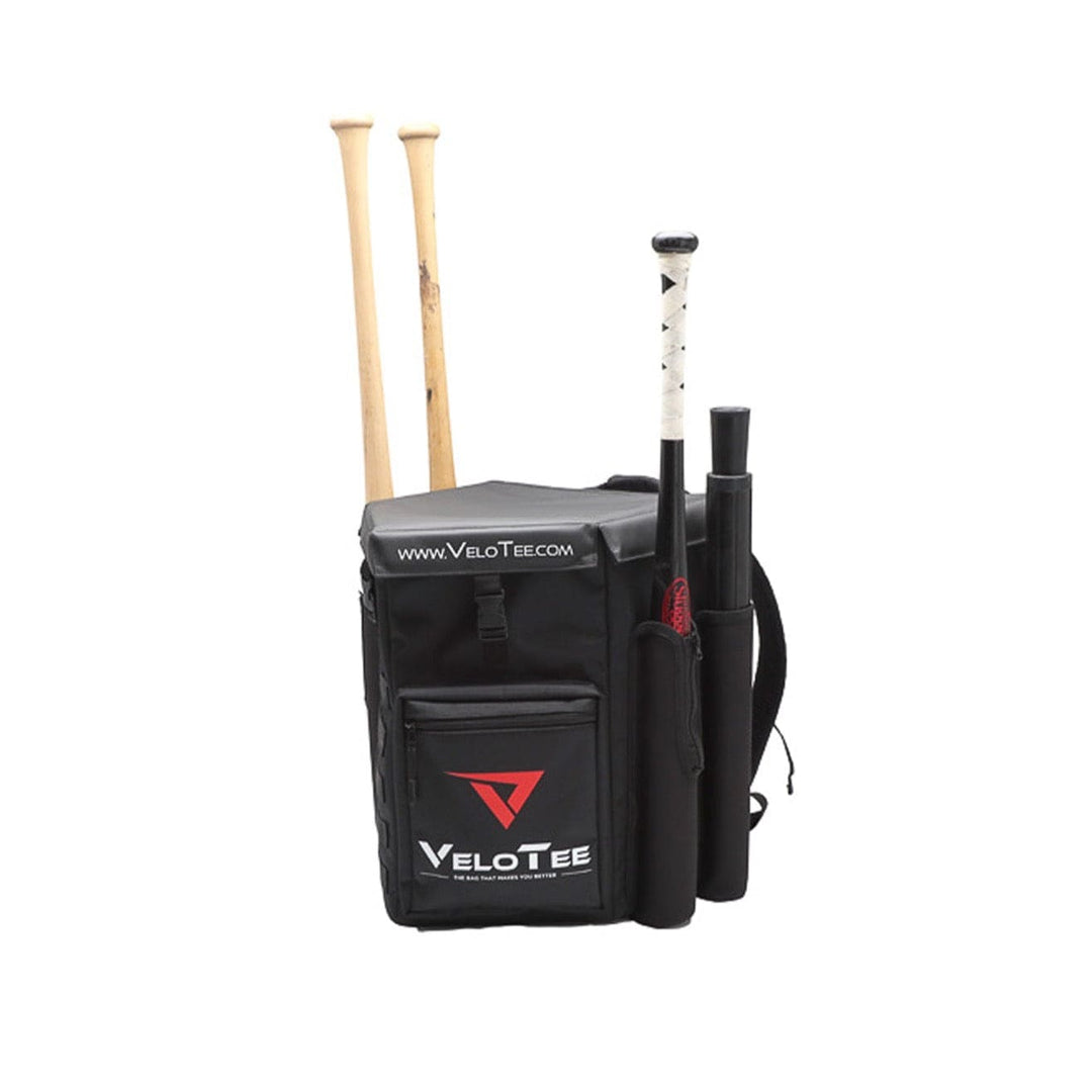 VeloTee Bat Bag Backpack Coaches Bundle: VeloTee Baseball & Softball Home Plate Bat Bag Backpack (Comes with Batting Tee)