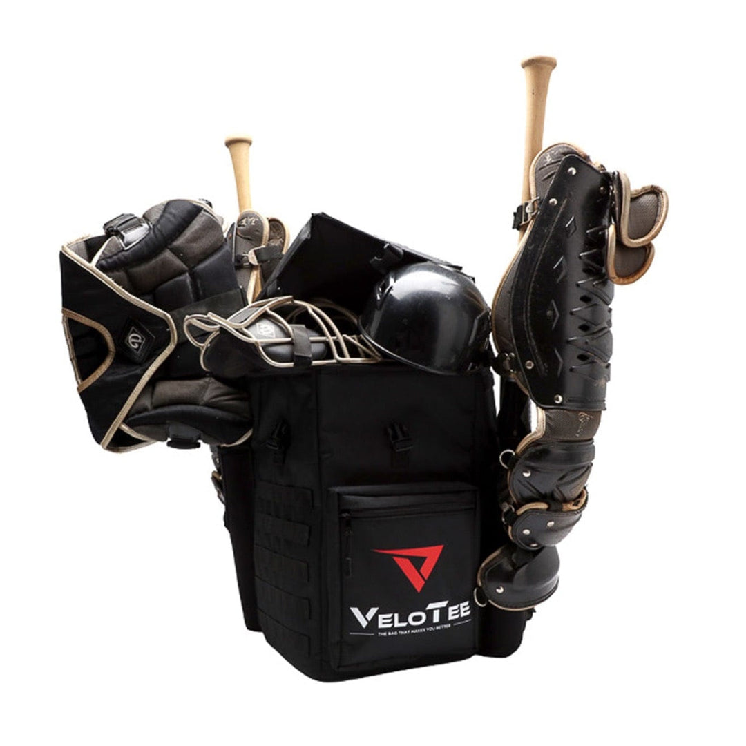 VeloTee Bat Bag Backpack Coaches Bundle: VeloTee Baseball & Softball Home Plate Bat Bag Backpack (Comes with Batting Tee)