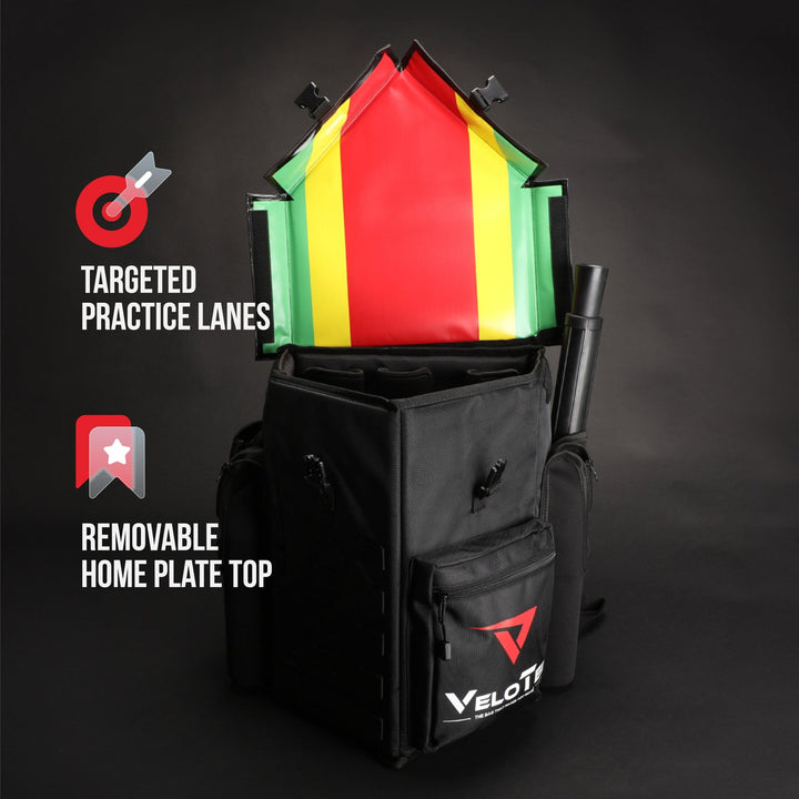 VeloTee Bat Bag Backpack VeloTee 2.0 Baseball & Softball Bat Bag with Batting Tee