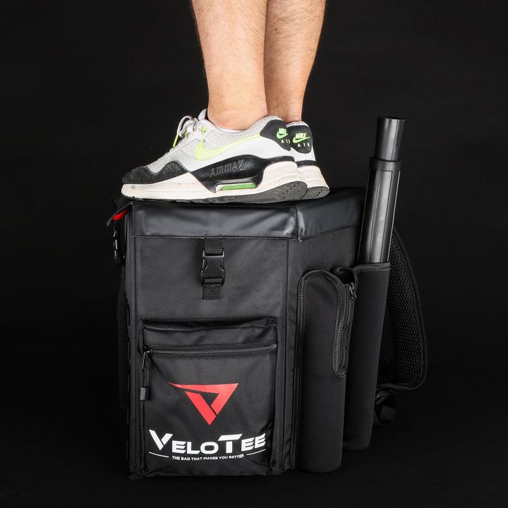 VeloTee Bat Bag Backpack VeloTee 2.0 Baseball & Softball Bat Bag with Batting Tee