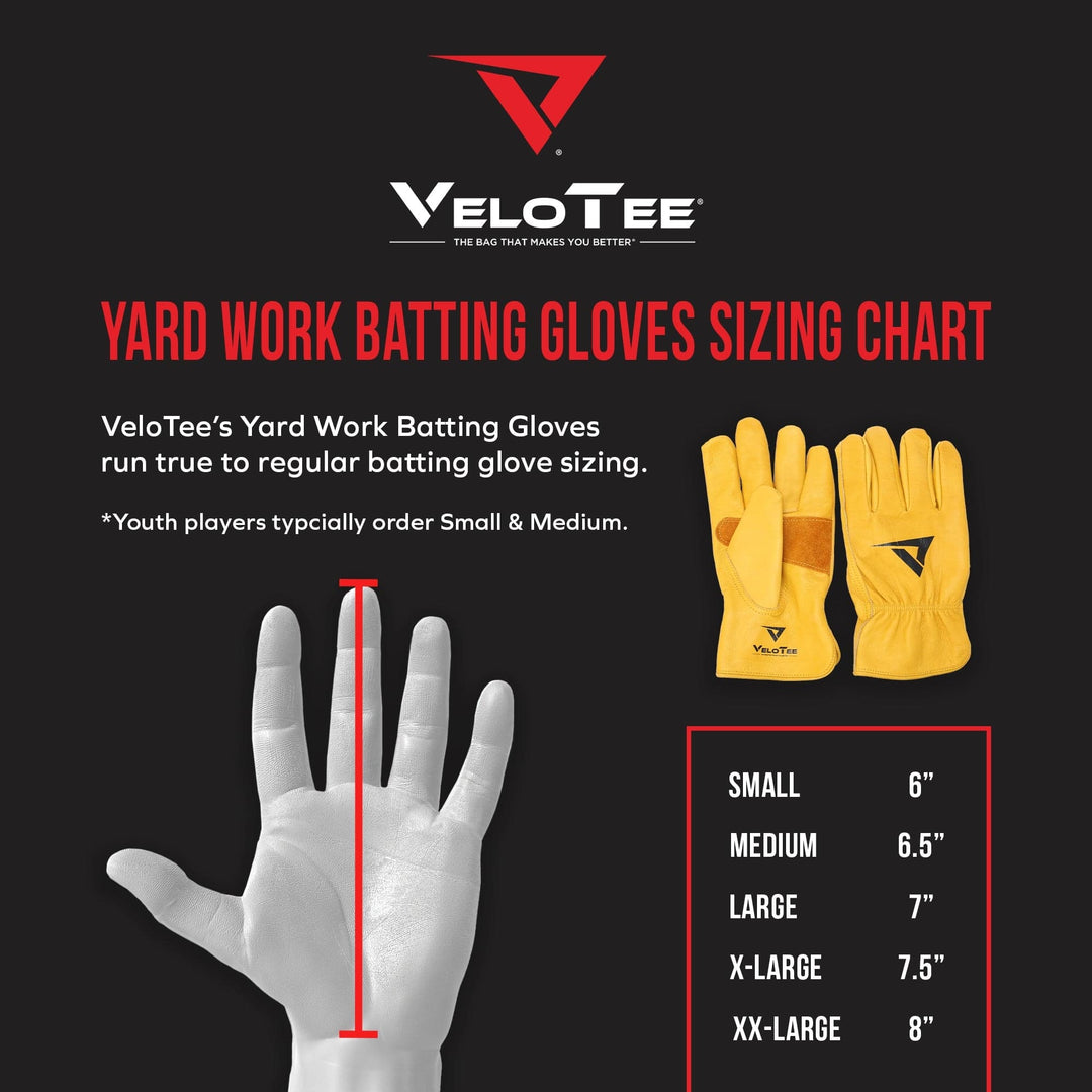 VeloTee Batting Gloves VeloTee "Yard Work" Baseball & Softball Batting Gloves