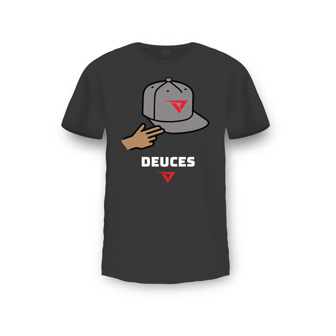 VeloTee Shirts & Tops Youth S / Charcoal T/Gray Hat VeloTee Deuces T-Shirt