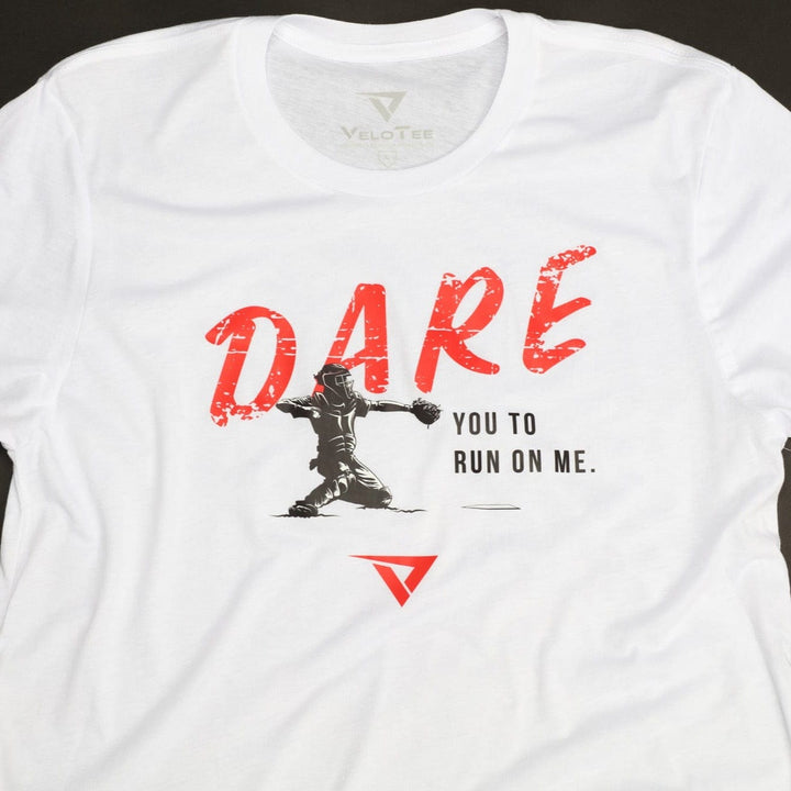 VeloTee T-Shirt DARE You To Run On Me - VeloTee Catchers T-Shirt