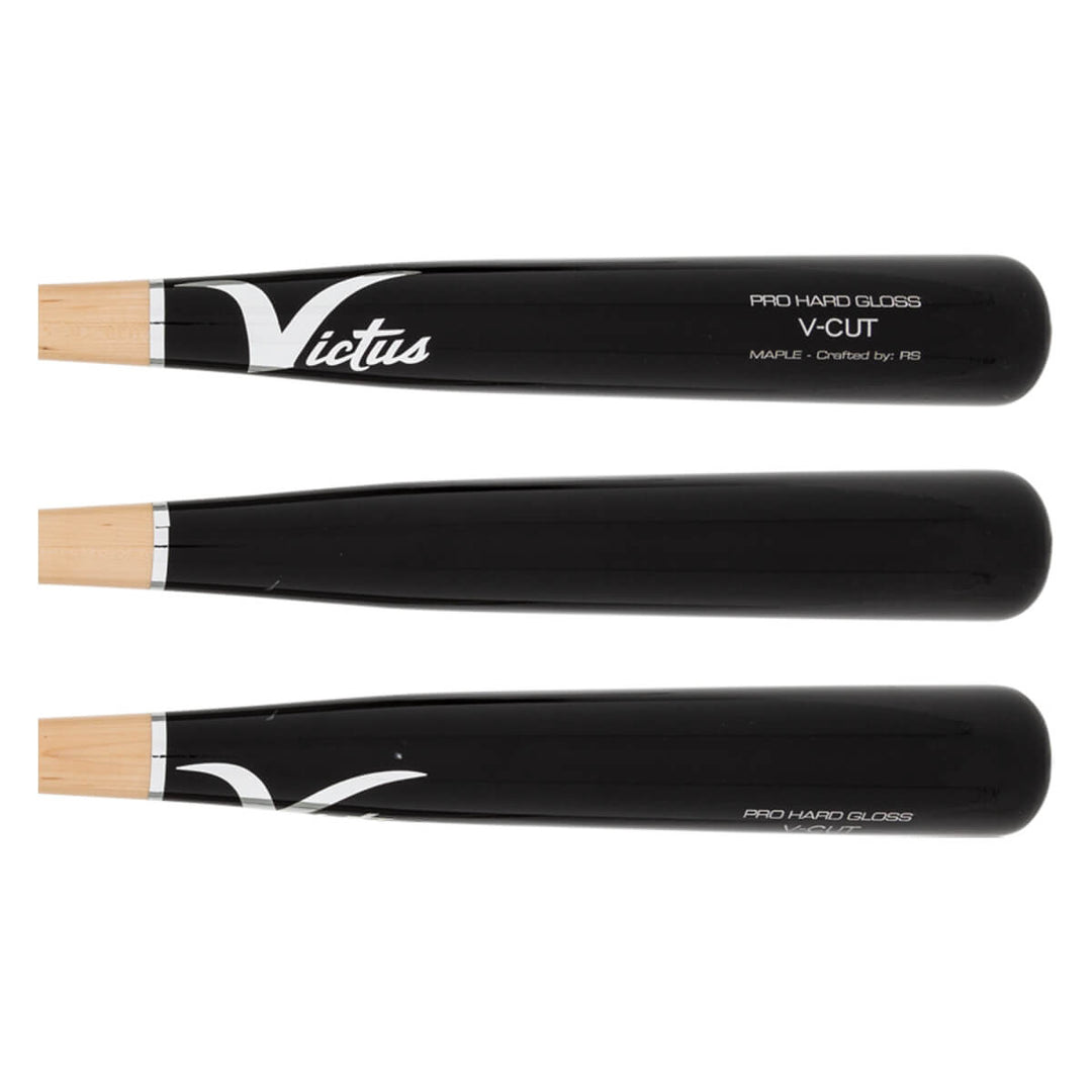 Victus Wood Bat Victus GLOSS V-CUT HARD MAPLE NATURAL/BLACK