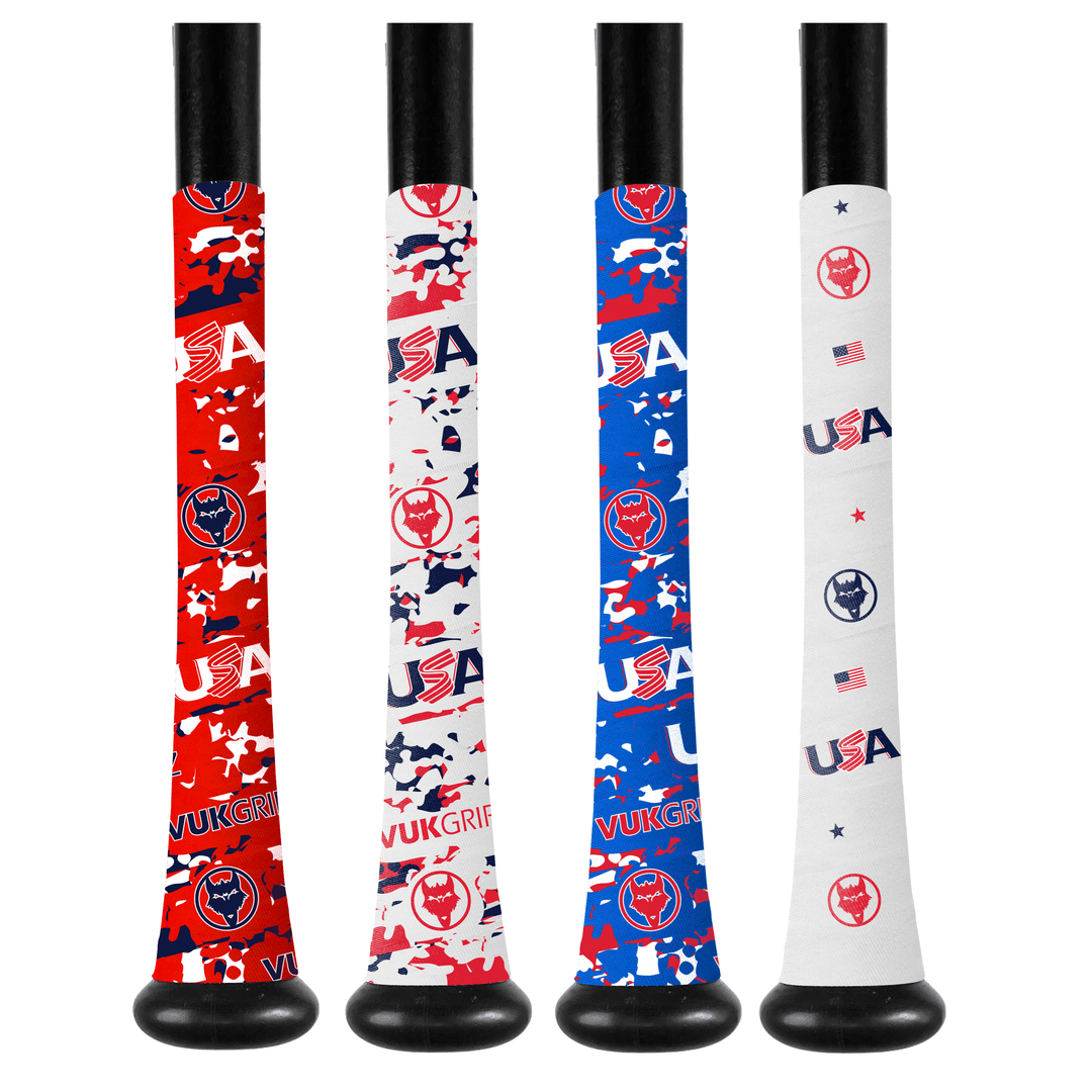 VukGripz Bat Grip Choose Color Below USA Baseball Bat Grip Tape Collection