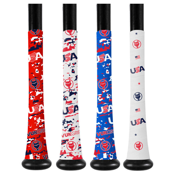 VukGripz Bat Grip Choose Color Below USA Baseball Bat Grip Tape Collection