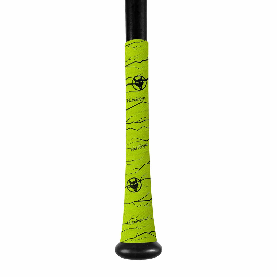 VukGripz Bat Grip Neon Green/Black Pulse Bat Grip Tape