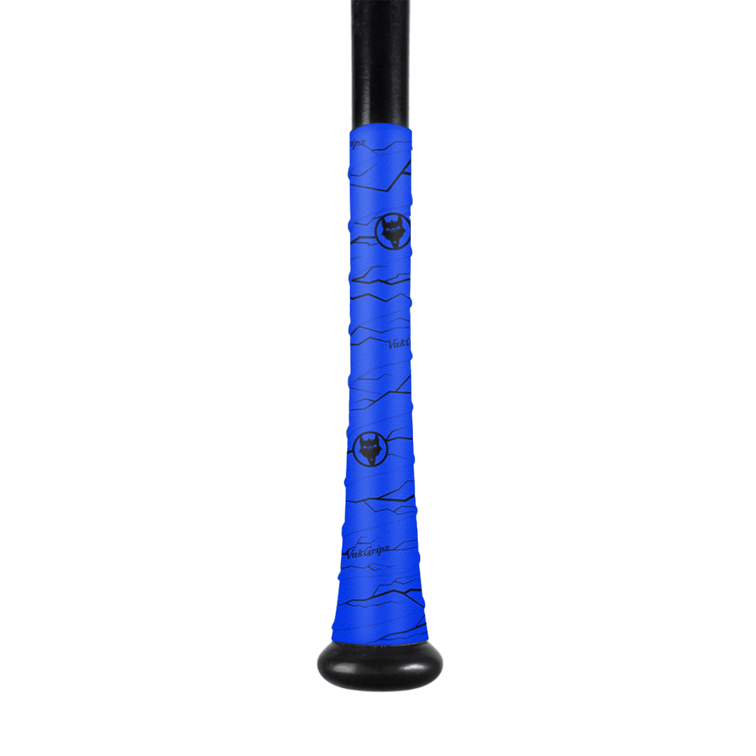 VukGripz Bat Grip Pulse Blue Bat Grip Tape with Black