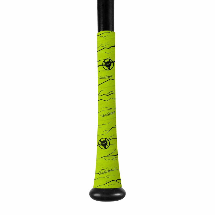 VukGripz Bat Grip Pulse Neon Green/Black Extra Long Bat Grip Tape