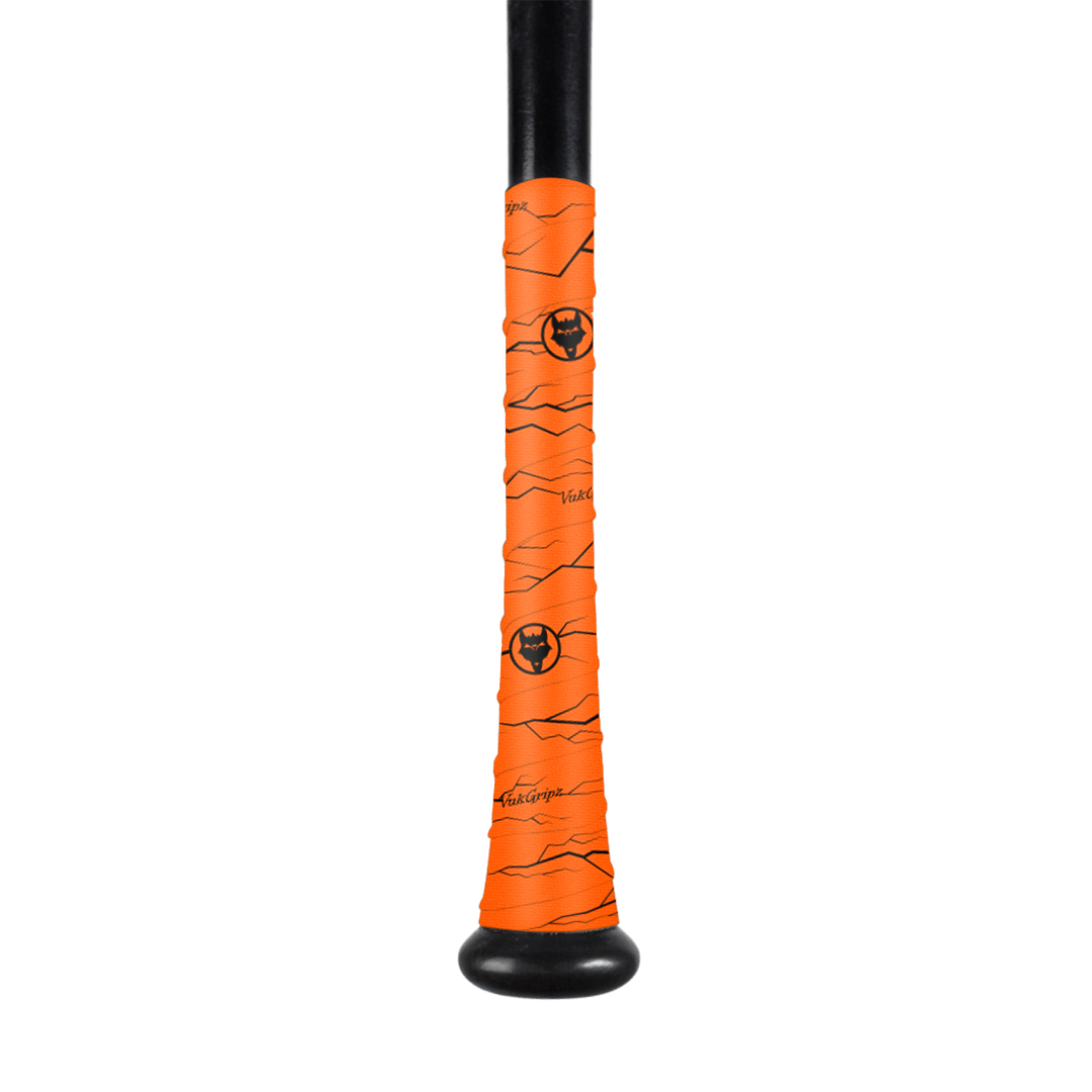 VukGripz Bat Grip Pulse Orange Bat Grip Tape with Black