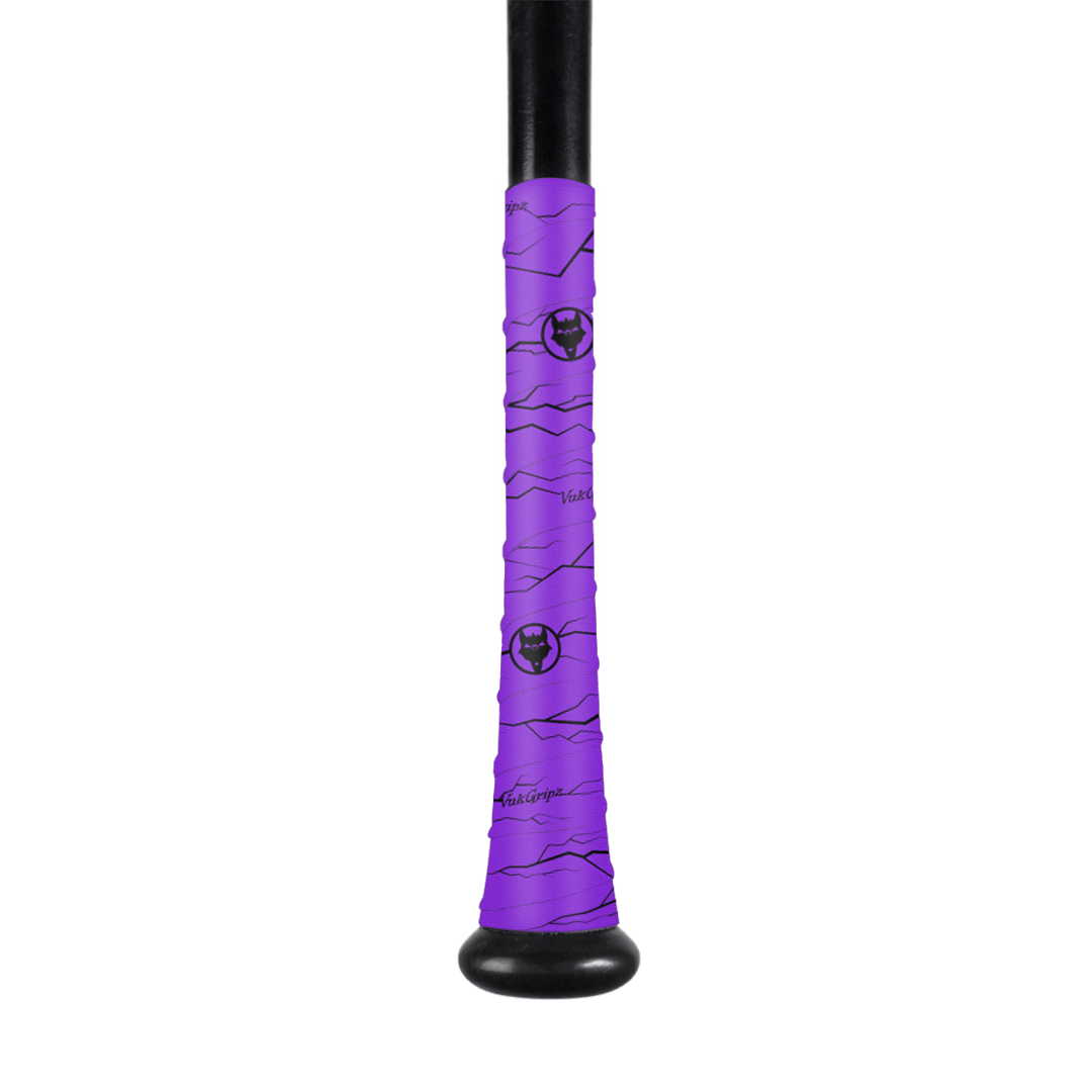 VukGripz Bat Grip Pulse Purple Bat Grip Tape with Black