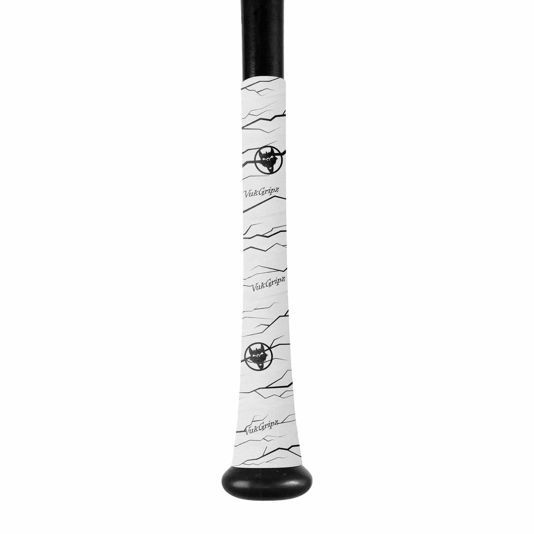 VukGripz Bat Grip Pulse White/Black Extra Long Bat Grip Tape