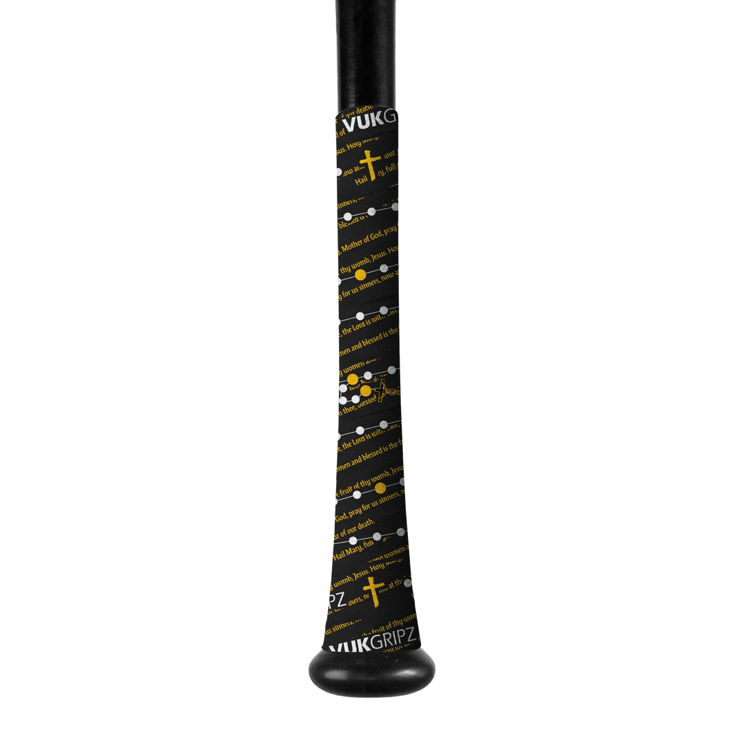 VukGripz Bat Grip Rosary (Black) Faith Bat Grip Tape