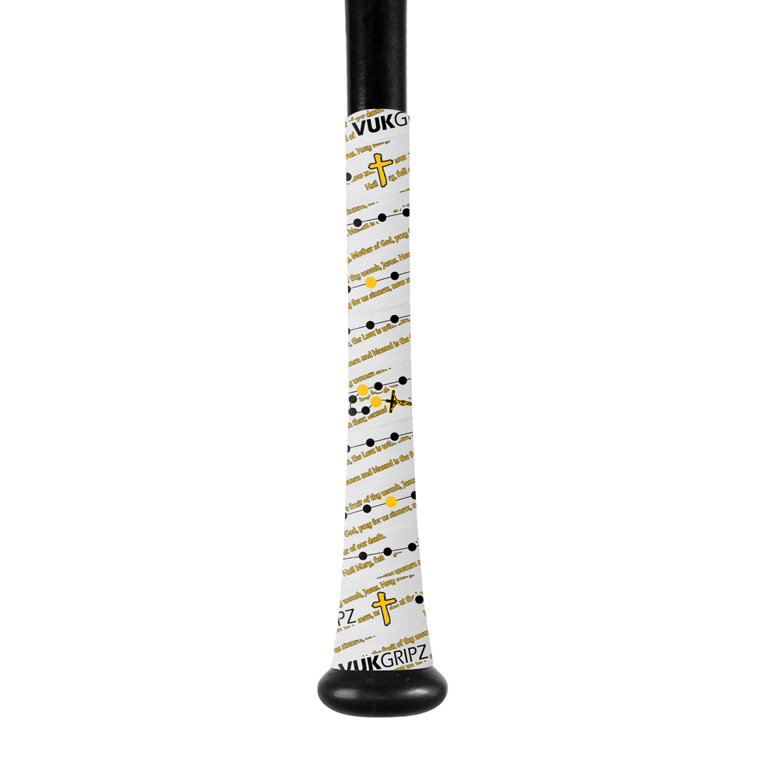 VukGripz Bat Grip Rosary (White) Faith Bat Grip Tape
