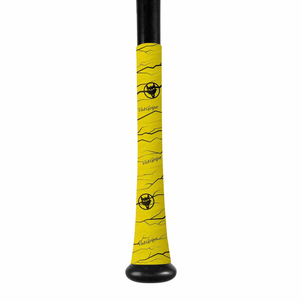VukGripz Bat Grip Yellow/Black Pulse Bat Grip Tape