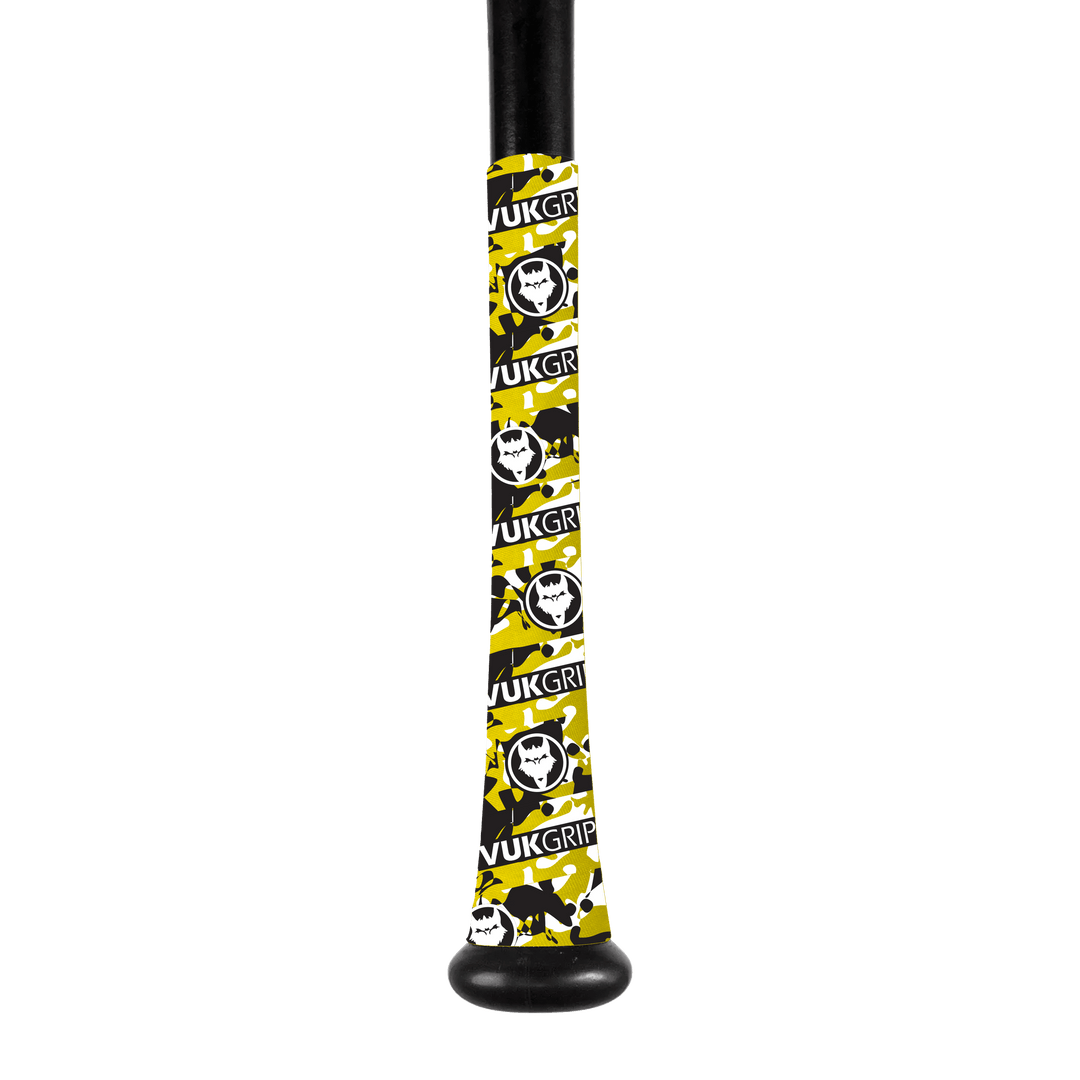 VukGripz Bat Grip Yellow Blitz Camo Bat Grip Limited Edition Camo Bat Grip Series