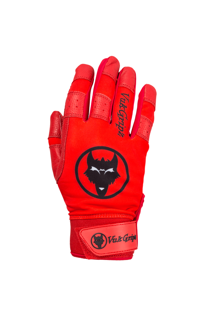VukGripz Batting Gloves Howler Red Batting Gloves