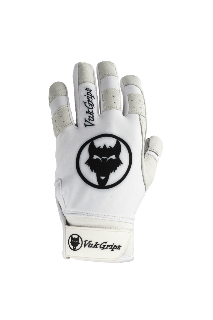 VukGripz Batting Gloves Howler White Batting Gloves