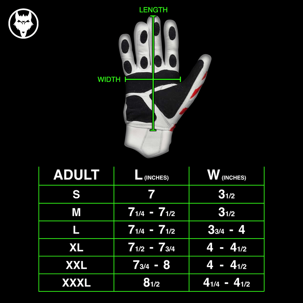 VukGripz Batting Gloves Howler White Batting Gloves