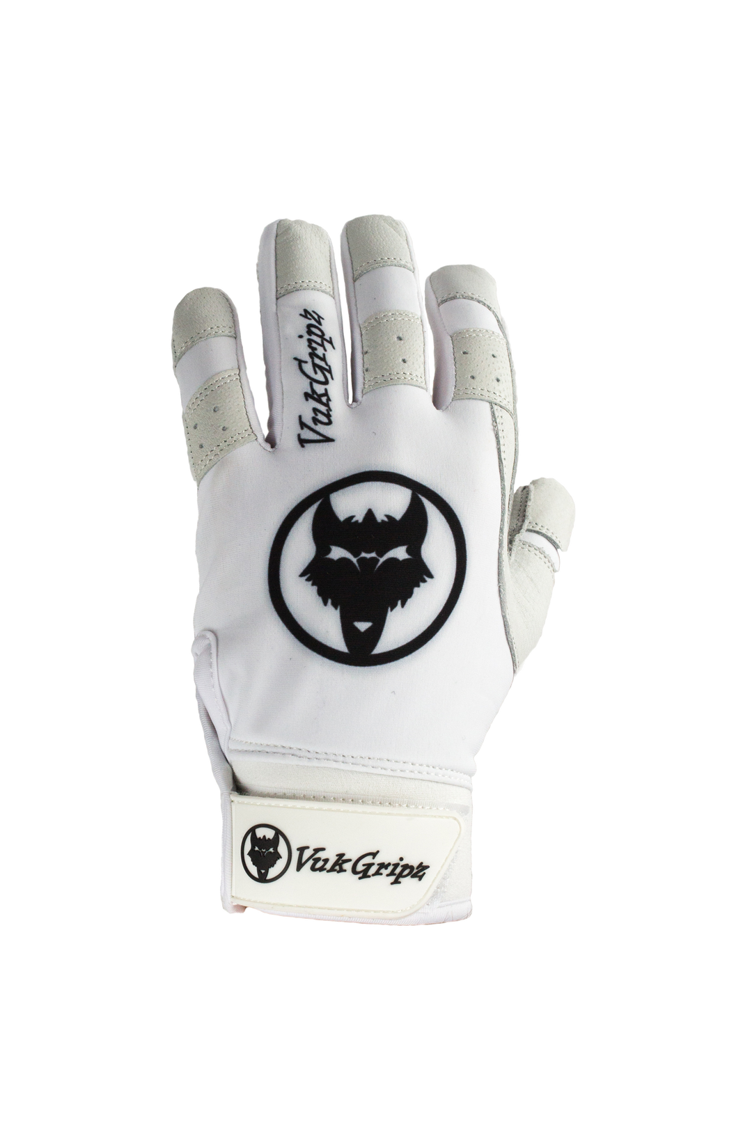 VukGripz Batting Gloves Howler White Batting Gloves