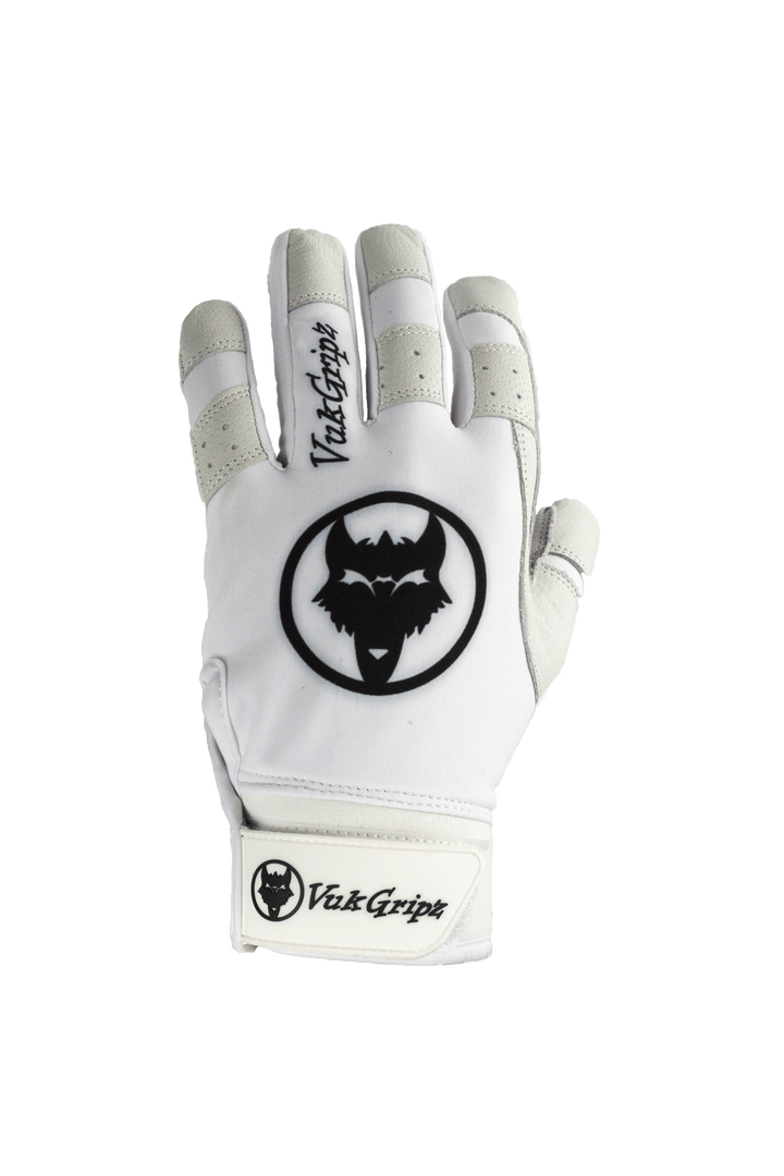 VukGripz Batting Gloves Howler White Batting Gloves