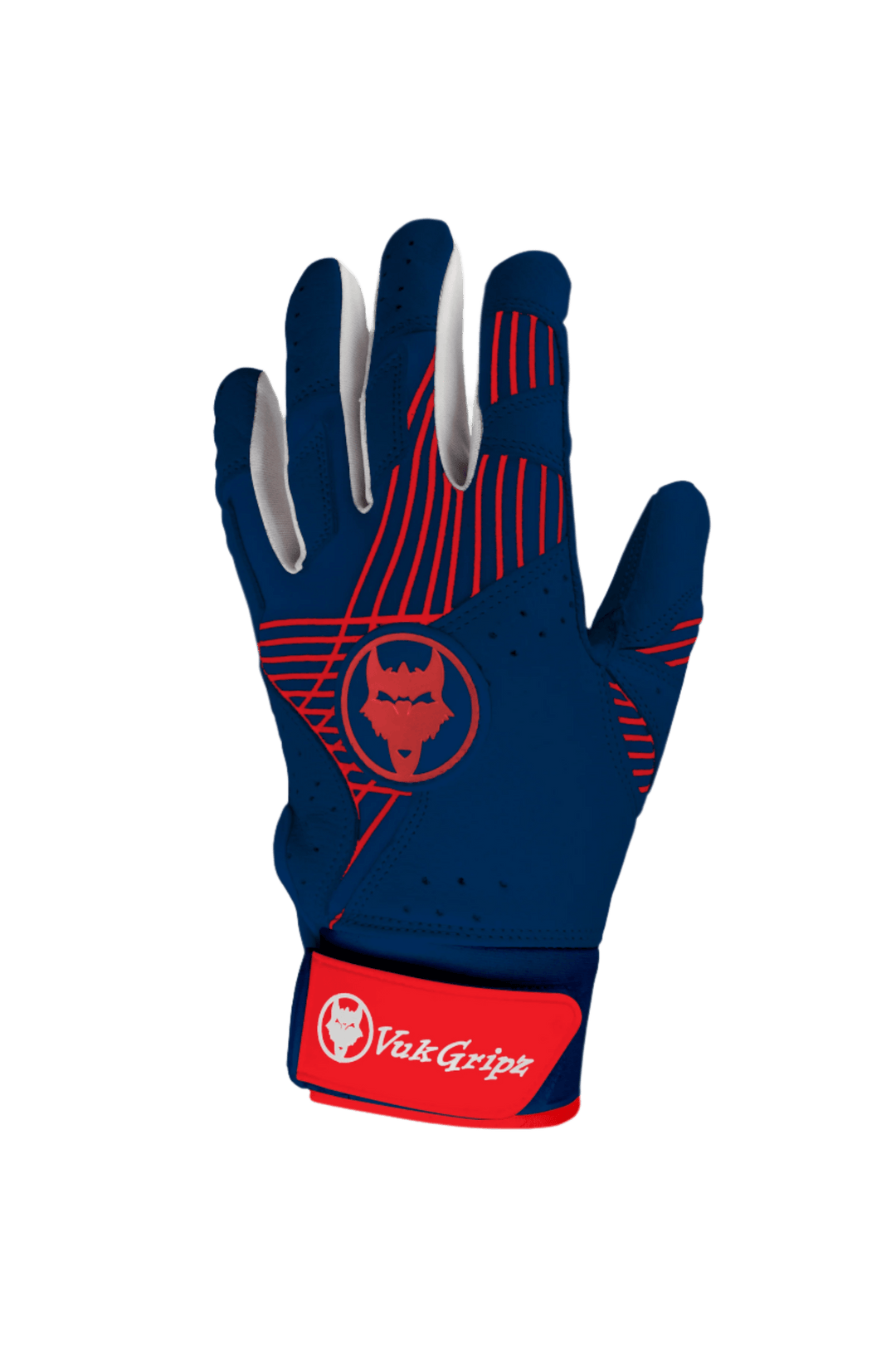 VukGripz Batting Gloves Prowler Red & Navy Batting Gloves