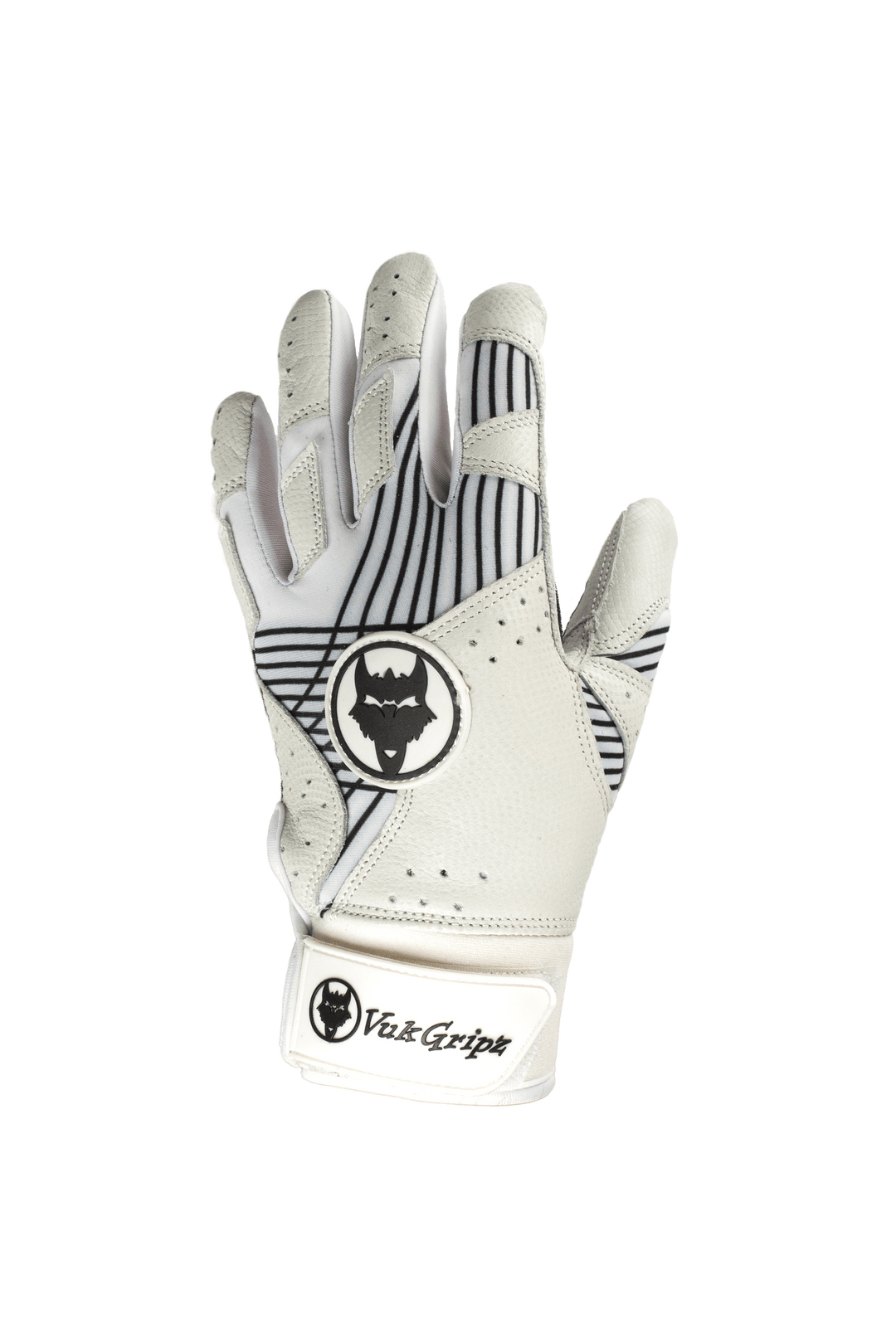 VukGripz Batting Gloves Prowler White Batting Gloves