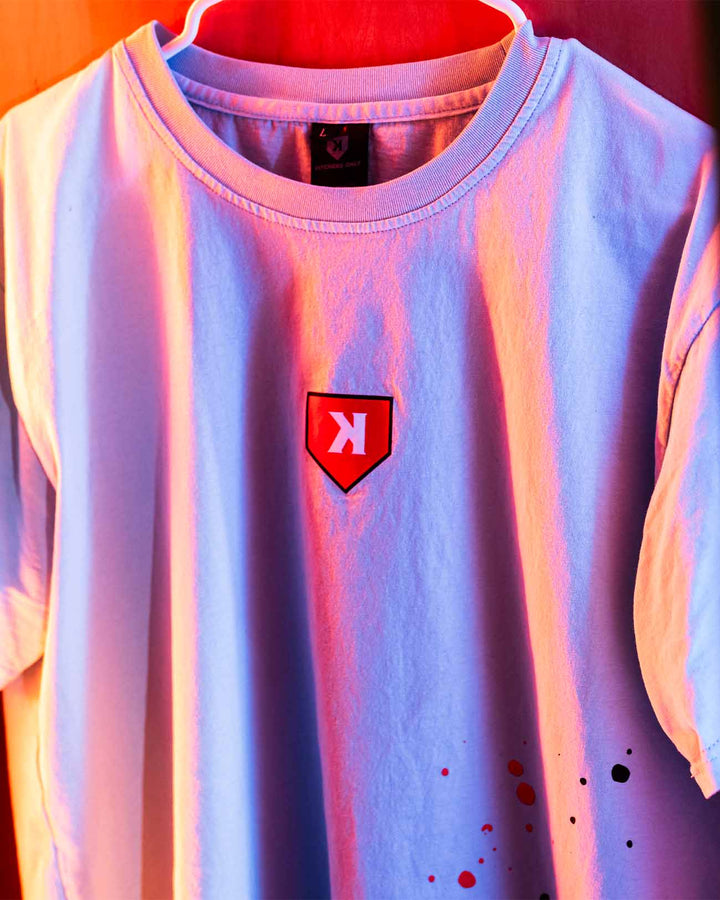 Pitchers Only T-Shirt YOUTH Paint The Black Tee - Bullpen Blue